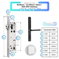 Smart Door Lock Sleek Black 3585 240mm wifi gateway