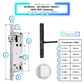 Smart Door Lock Sleek Black 4585 240mm wifi gateway