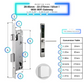Smart Door Lock Sleek Silver 2885 270mm wifi gateway