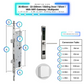 Smart Door Lock Sleek Silver 3585 330mm sliding door multipoint wifi gateway