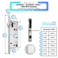 Smart Door Lock Sleek Silver 6085 240mm wifi gateway