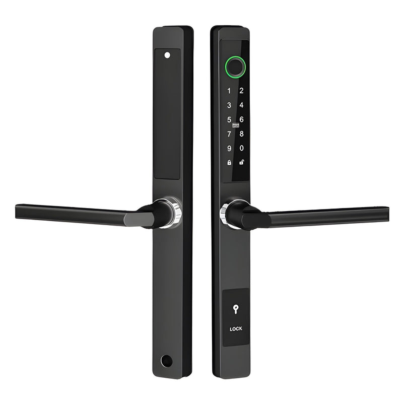 Sliding Door Smart Door Lock - No mortise - Black - No WiFi Gateway