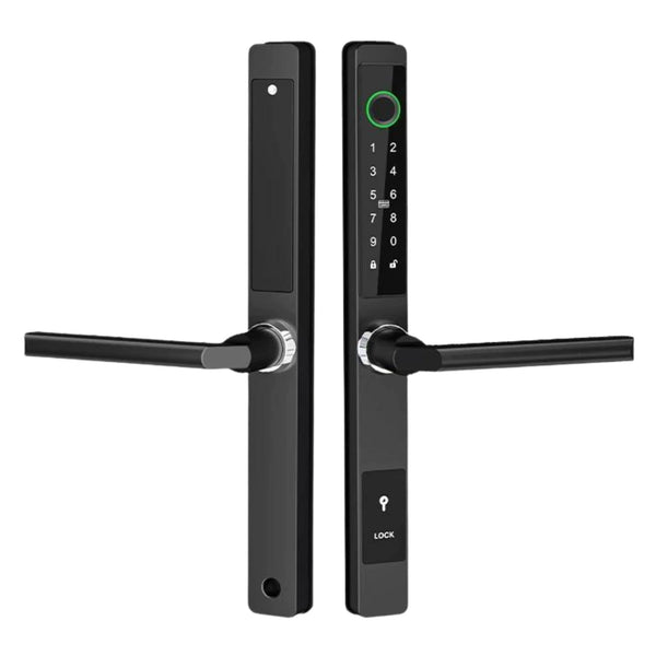 Sliding Door Smart Door Lock - No mortise - Black - No WiFi Gateway