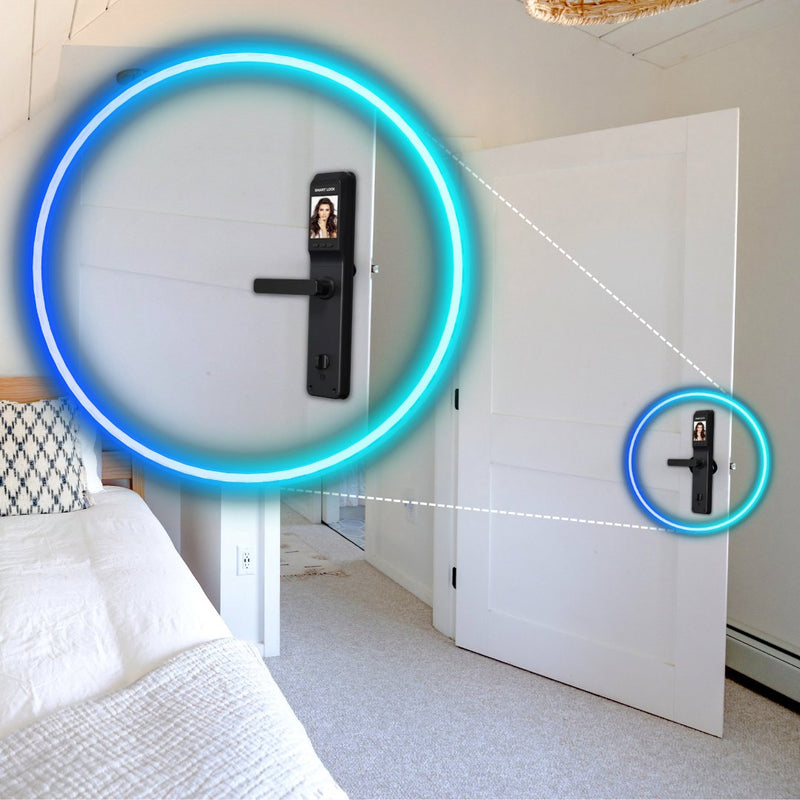 Smart Door Lock Camera - Black - No Mortise -