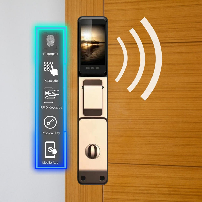 Smart Door Lock Face Recognition Plus - Gold - No Mortise -