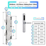 Smart Door Lock Slim - 35-85mm (22x270mm) Sliding Door - Silver -
