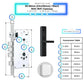 Smart Door Lock Thick - 60-68mm (24x240mm) - Black - With WiFi Gateway