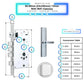 Smart Door Lock Thick - 60-68mm (24x240mm) - Silver - With WiFi Gateway