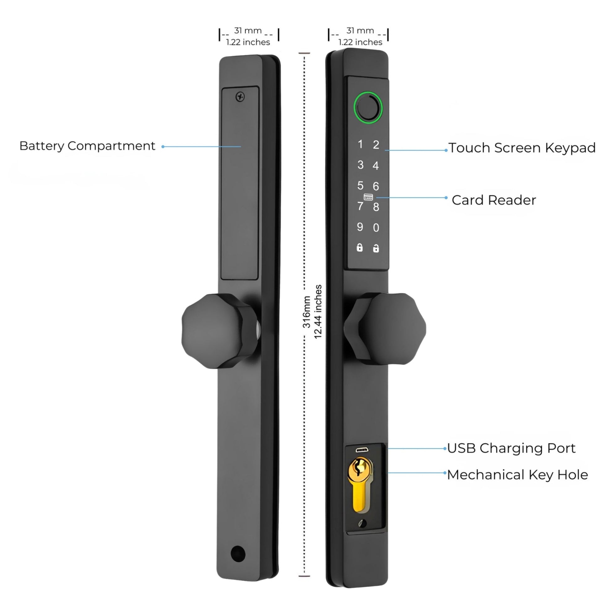 Smart_Door_Lock_Thin_measurements